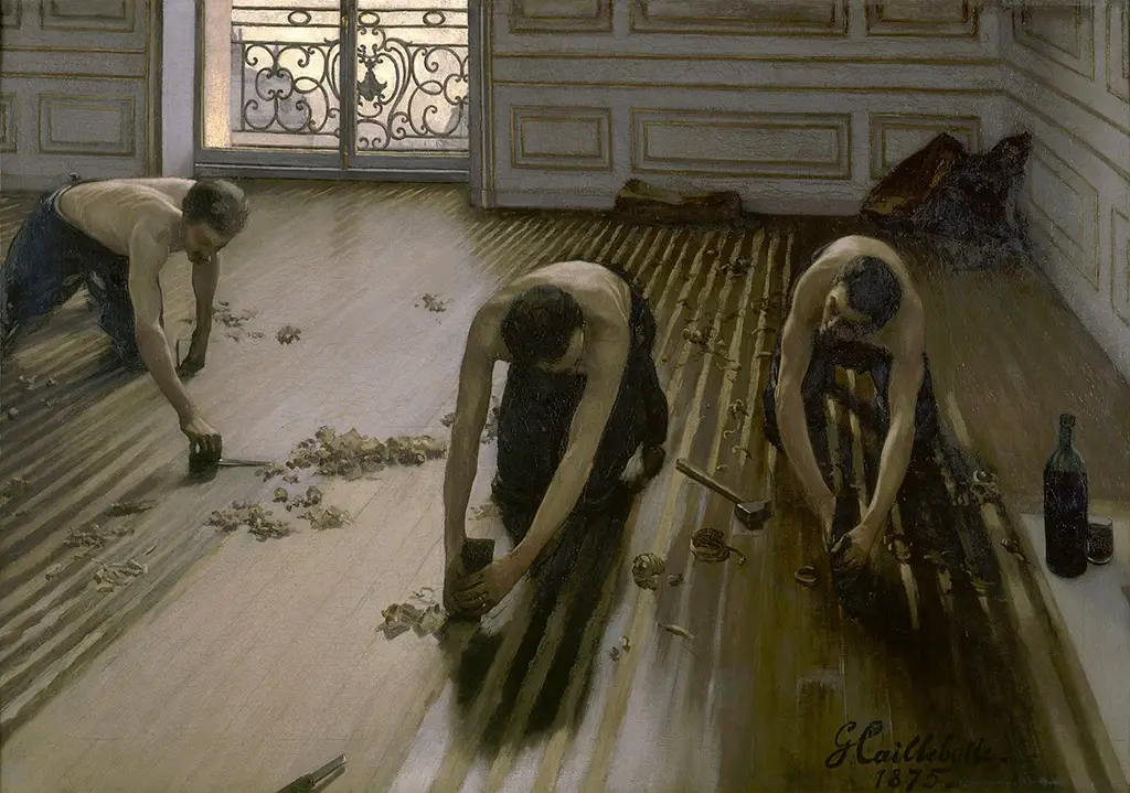 The Floor Scrapers in Detail Gustave Caillebotte